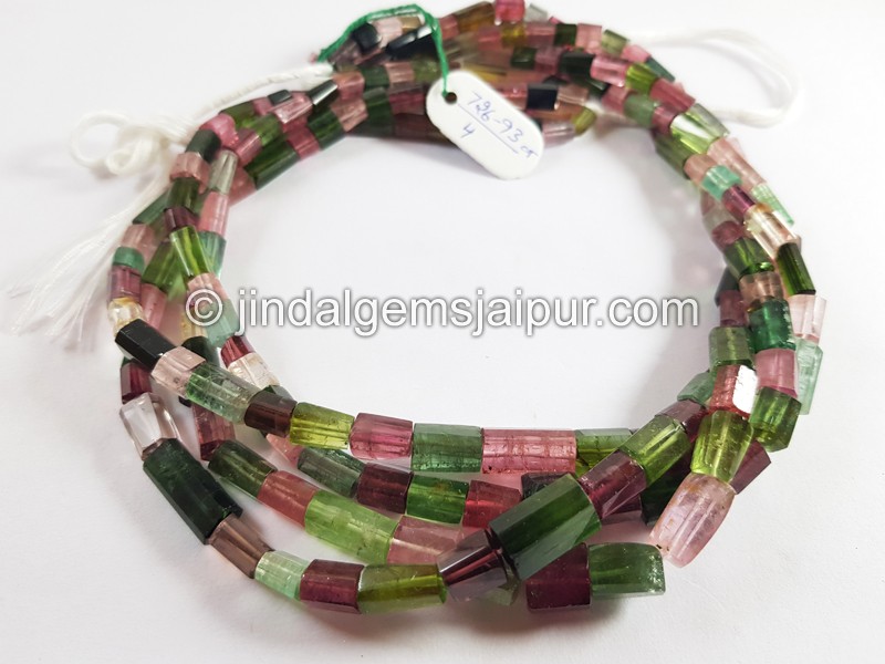 Tourmaline Far Step Cut Pipe Beads